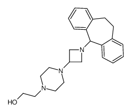 4-(1-(10,11-Dihydro-5H-dibenzo(a,d)cyclohepten-5-yl)azetidin-3-yl)pipe razineethanol结构式