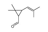 2,2-dimethyl-3-(2-methylprop-1-enyl)cyclopropane-1-carbaldehyde Structure