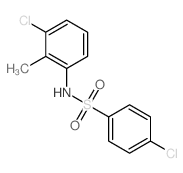 4-chloro-N-(3-chloro-2-methyl-phenyl)benzenesulfonamide structure
