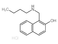 2-Naphthalenol,1-[(butylamino)methyl]-, hydrochloride (1:1) structure