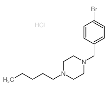 1-[(4-bromophenyl)methyl]-4-pentyl-piperazine结构式