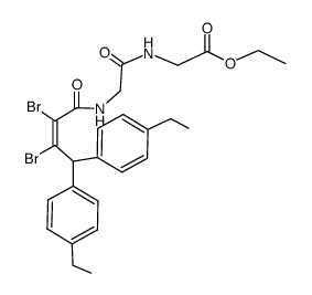 {2-[(Z)-2,3-Dibromo-4,4-bis-(4-ethyl-phenyl)-but-2-enoylamino]-acetylamino}-acetic acid ethyl ester Structure