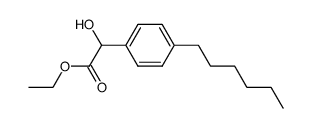 ethyl 2-hydroxy-2-(4-hexylphenyl)acetate结构式