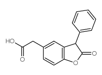 2,3-Dihydro-2-oxo-3-phenyl-5-benzofuranacetic acid structure