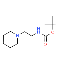 1-(2-N-Boc-Aminoethyl)piperidine结构式