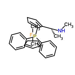 N-Methyl (R)-1-ferrocenyl-(S)-(2-diphenylphosphino)ethylamine结构式