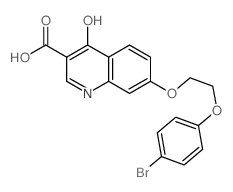 7-[2-(4-bromophenoxy)ethoxy]-4-oxo-1H-quinoline-3-carboxylic acid structure