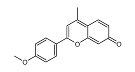 2-(4-Methoxyphenyl)-4-methyl-7H-1-benzopyran-7-one Structure