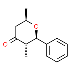 4H-Pyran-4-one,tetrahydro-3,6-dimethyl-2-phenyl-,(2R,3S,6R)-(9CI) structure