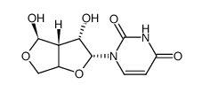 1-(3-deoxy-3-C-formyl-β-D-lyxo-pentofuranosyl)uracil 3',5'-O-hemiacetal结构式