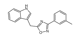 5-(1H-indol-3-ylmethyl)-3-(3-methylphenyl)-1,2,4-oxadiazole Structure