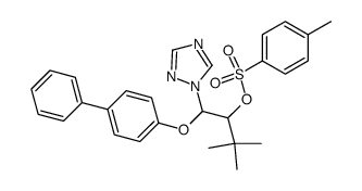 1-([1,1'-biphenyl]-4-yloxy)-3,3-dimethyl-1-(1H-1,2,4-triazol-1-yl)butan-2-yl 4-methylbenzenesulfonate结构式