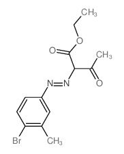Butanoic acid,2-[2-(4-bromo-3-methylphenyl)diazenyl]-3-oxo-, ethyl ester structure
