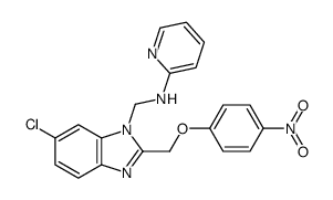 N-[[6-chloro-2-[(4-nitrophenoxy)methyl]benzimidazol-1-yl]methyl]pyridin-2-amine结构式