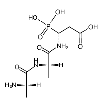 3-[(L-alanyl-L-alanyl)amino]-3-phosphonopropanoic acid Structure