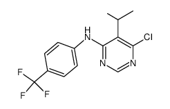 6-chloro-5-isopropyl-N-[4-trifluoromethylphenyl]pyrimidin-4-amine Structure
