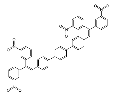 1-[2-[4-[4-[4-[2,2-bis(3-nitrophenyl)ethenyl]phenyl]phenyl]phenyl]-1-(3-nitrophenyl)ethenyl]-3-nitrobenzene Structure