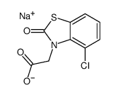 sodium 4-chloro-2-oxo-2H-benzothiazole-3-acetate结构式
