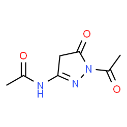 2-Pyrazolin-5-one,3-acetamido-1-acetyl- (5CI)结构式