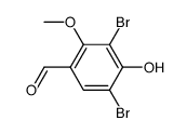3,5-dibromo-4-hydroxy-2-methoxybenzaldehyde结构式