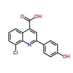 8-CHLORO-2-(4-HYDROXY-PHENYL)-QUINOLINE-4-CARBOXYLIC ACID结构式