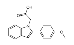 2-(2-(4-methoxyphenyl)-1H-indol-1-yl)acetic acid结构式