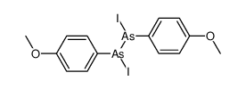 As,As'-diiodo-As,As'-bis-(4-methoxy-phenyl)-diarsane结构式
