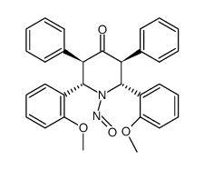 2,6-bis(2-methoxyphenyl)-N-nitroso-3,5-diphenyltetrahydro-4(1H)-pyridinone结构式