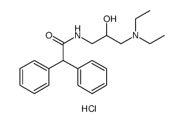 Benzeneacetamide, N-[3-(diethylamino)-2-hydroxypropyl]-α-phenyl-, monohydrochloride Structure
