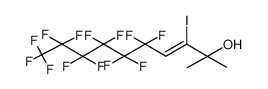 5,5,6,6,7,7,8,8,9,9,10,10,10-tridecafluoro-3-iodo-2-methyldec-3-en-2-ol Structure
