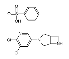 3,6-Diazabicyclo[3.2.0]heptane, 3-(5,6-dichloro-3-pyridinyl)-, (1S,5S)-, Monobenzenesulfonate结构式