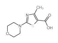 4-甲基-2-吗啉-4-基-1,3-噻唑-5-羧酸结构式