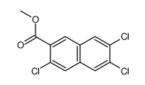 2,6,7-trichloro-3-carbomethoxy naphthalene Structure
