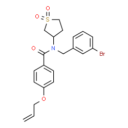 4-(allyloxy)-N-(3-bromobenzyl)-N-(1,1-dioxidotetrahydro-3-thienyl)benzamide结构式