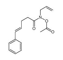 [5-phenylpent-4-enoyl(prop-2-enyl)amino] acetate结构式