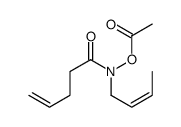 [but-2-enyl(pent-4-enoyl)amino] acetate Structure