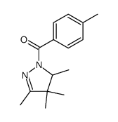 1-(p-methylbenzoyl)-3,4,4,5-tetramethyl-2-pyrazoline结构式