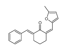 2-benzylidene-6-[(5-methylfuran-2-yl)methylidene]cyclohexan-1-one Structure