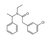 2-(3-chlorophenyl)-N-ethyl-N-(1-phenylethyl)acetamide结构式