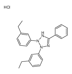 2,3-bis(3-ethylphenyl)-5-phenyl-1H-tetrazol-1-ium,chloride结构式