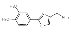 2-(3,4-DIMETHYL-PHENYL)-OXAZOL-4-YL-METHYLAMINE structure