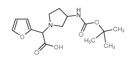 (3-BOC-AMINO-PIPERIDIN-1-YL)-FURAN-2-YL-ACETICACID Structure