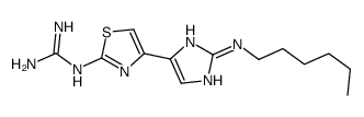 2-[4-[2-(hexylamino)-1H-imidazol-5-yl]-1,3-thiazol-2-yl]guanidine结构式