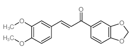 (E)-1-benzo[1,3]dioxol-5-yl-3-(3,4-dimethoxyphenyl)prop-2-en-1-one结构式