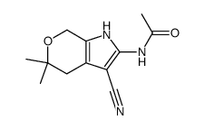 2-acetylamino-5,5-dimethyl-3-cyano-4,5,6,7-tetrahydropyrrolo<2,3-c>pyran结构式