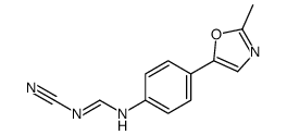 N-cyano-N'-[4-(2-methyl-1,3-oxazol-5-yl)phenyl]methanimidamide Structure