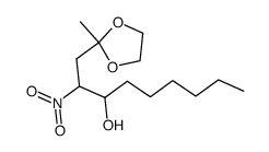 1-(2-methyl-1,3-dioxolan-2-yl)-2-nitrononan-3-ol Structure