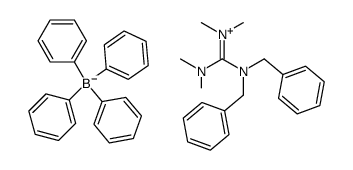 1,1-Dibenzyl-2,2,3,3-tetramethylguanidinium-tetraphenylborat结构式