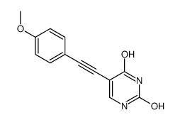 5-[2-(4-methoxyphenyl)ethynyl]-1H-pyrimidine-2,4-dione结构式