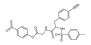 N-(Nα-Tosyl-4-cyanphenylalanyl)glycin-(4-nitrophenylester)结构式